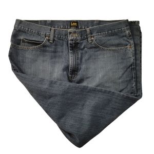 Lee Men's Faded Straight Fit Stonewashed Jeans USA Union Made Tall Zipper 38x34